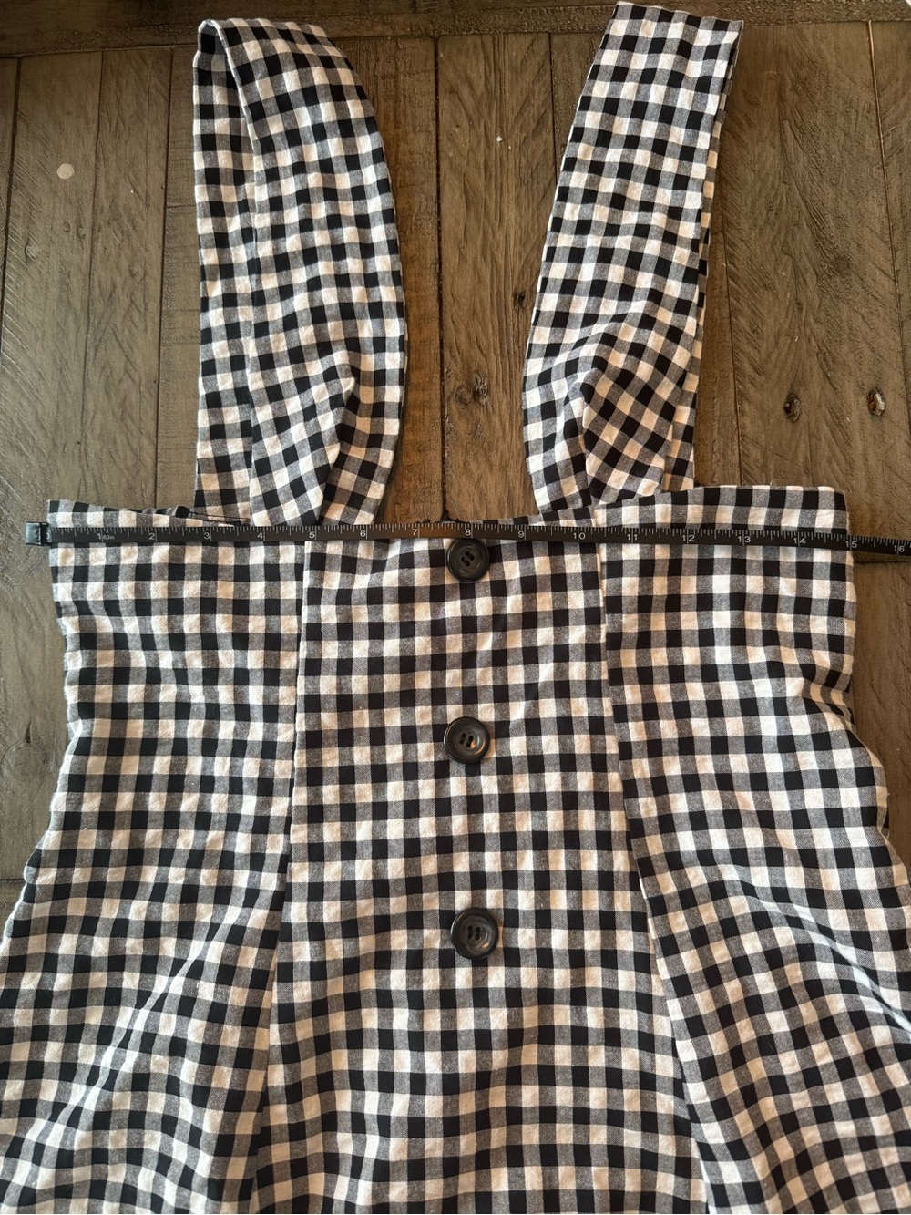 BNWT Papillon B&W Gingham Dress, size medium. - Picture 9 of 13